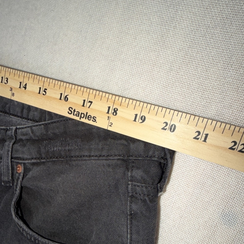 &DENIM Men's Baggy Low Rise Black Light Wash Cotton Denim 5-Pocket Jeans - Picture 7 of 12